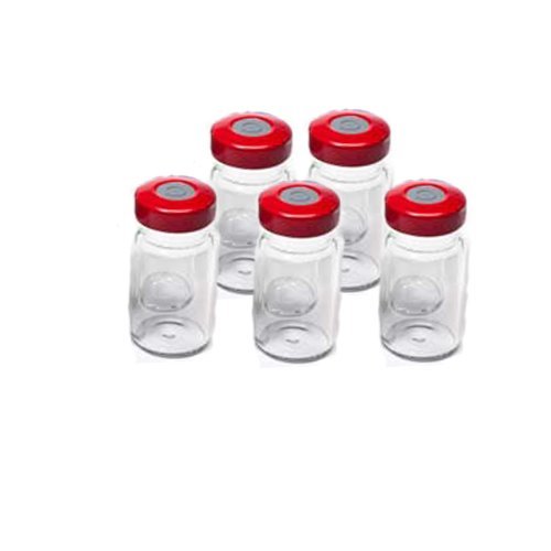 10ml Sterile Clear Tubular Vials 100pk Red